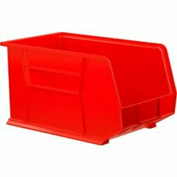 Akro-Mils Hang & Stack Storage Bin, Plastic, Red, 6 PK 30260 RED